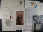 Odznak Francouzské válečné školy na jméno Klecanda, dekret na medaili vítězství a další dokumenty