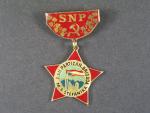 Čestný odznak I. a II. partyzánské brigády M.R.Štefánika, černý opis, první typ