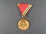 Pamětní medaile na I. sv. válku, slabší varianta, síla 3 mm + dekret