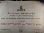 Dekret k Diplomovému odznaku krále Karla II. třídy - Velitelský stupeň s hvězdou 1939