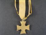 Vojenský služební kříž I.tř. za 8 let služby, vydání z let 1849 - 1867, ozdobný závěs, původní stuha