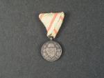 Miniatura pamětní medaile na I. sv. válku pro bojovníky