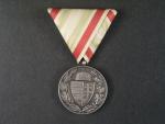 Miniatura pamětní medaile na I. sv. válku pro nebojovníky, původní stuha