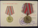 Medaile na 30 let sovětské armády a námořnictva + udělovací knížka
