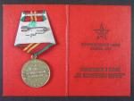 Služební medaile za 15 let pro ozbrojené síly SSSR + udělovací knížka