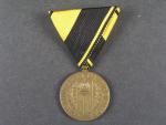 Čestná medaile Za mnoholeté členství v domobraneckých sborech, 1908 II. tř. za 25 let, původní stuha