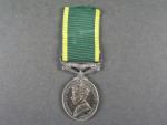 Medaile za efektivní službu, Jiří VI.(Territorial), Ag, na hraně opis