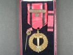 Pamětní medaile čs. armády v zahraničí se štítkem SSSR a S.V., miniatura a etue