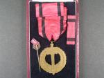 Pamětní medaile čs. armády v zahraničí se štítkem SSSR a S.V., miniatura a etue