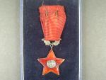 Řád Rudé hvězdy ČSR č.1276, punc Ag 900, značka výrobce ZUKOV, originální etue