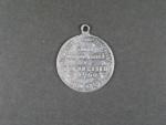 Cínová medaile na 20ti leté trvání sboru dobrovolných hasičů v Borohrádku 22.7.1900