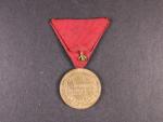 Vojenská jubilejní pam. medaile z r.1898, bronz, původní stuha