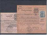 2 kusy uherských peněžních průvodek vyplacených známkou č. 10 z května a července 1919