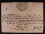 skl. císařský dopis z r. 1694 - Leopold I., s přelomenou pečetí bez obsahu