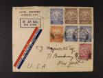 Barbados - let. dopis do New Yorku frank. pestrou frankaturou, pod. raz. BARBADOS 16.FEB.1939