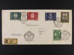 R-dopis frank. zn. Mi. č. 874, 943-5, 950 s raz. SALZBURG FESTSPILLE 1950