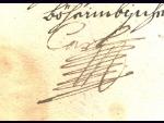 skládaný císařský dopis z r. 1732 s císařskou pečetí a s vlastnoručním podpisem 