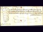 skládaný císařský dopis z r. 1657 s císařskou pečetí a s vlastnoručním podpisem 