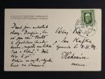 Kalvoda Alois 1875 - 1934, český impresionistický malíř a grafik - pohlednice Kalvodův zámeček v Běhařově na Šumavě s přáním a vlastnoručním podpisem v r. 1926