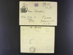 penězní dopis do ČSR z Belehradu v r. 1930, frank. zn. Mi. č. 189, 191, 194 a penězni dopis ze Sarajeva do Francie 16.4.1926 frank. zn. Mi. c. 190, 196