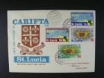St. Lucia - obálka 1. dne do Londýna s vydáním 1969 FIRST ANNIVERSARY OF CARIFTA, pod. raz. G.P.O. CASTRIES 29.MY.69