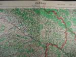 Barevná mapa RAF 1944 cíl Passau