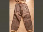 Kožené letecké kalhoty B-1 z WW2, štítek i raženo.