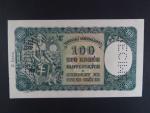 100 Ks 7.10.1940 II.vydání, série L 1, bankovní s 2x svisle perf. SPECIMEN