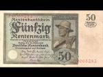 50 Rentenmark 20.3.1925 serie J, platná na čs. území