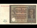 50 Rentenmark 6.7.1934 serie A, platná na čs. území
