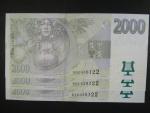 2000 Kč 2007 série K - 3 bankovky s různou sérií a stejným číslem