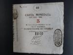 Lombardsko - Benátsko, Palmanova Carta Monetata 3 Lire 1848, Ri. B49b 