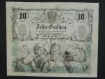 10 Gulden 15.1.1863 Serie uH, 3x raz ECHT