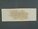 20 Kr (2x10 Kr) 1.11.1860 série A a B, vodorovná dvoupáska s raz. UNGILTIG, průsvitka 