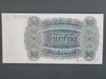 Německo, 50 RM 1924 série E, podtiskové písmeno D