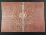 5000 Kč 1919 padělek, sběratelská kopie ČNS pobočky papírová platidla, oboustranná