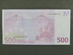 500 Euro 2002 s.N, Rakousko, podpis Jeana-Clauda Tricheta, F003 tiskárna Österreichische Banknoten und Sicherheitsdruck, Rakousko