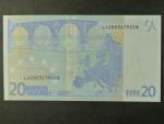 20 Euro 2002 s.L, Finsko, podpis Jeana-Clauda Tricheta, R026 tiskárna Bundesdruckerei, Německo 