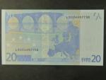 20 Euro 2002 s.L, Finsko, podpis Jeana-Clauda Tricheta, R027 tiskárna Bundesdruckerei, Německo 