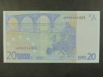 20 Euro 2002 s.S, Itálie, podpis Willema F. Duisenberga, J004 tiskárna Istituto Poligrafico e Zecca dello Stato, Itálie
