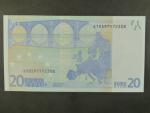 20 Euro 2002 s.S, Itálie, podpis Willema F. Duisenberga, J007 tiskárna Istituto Poligrafico e Zecca dello Stato, Itálie
