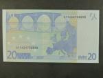 20 Euro 2002 s.S, Itálie, podpis Willema F. Duisenberga, J010 tiskárna Istituto Poligrafico e Zecca dello Stato, Itálie