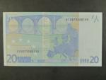20 Euro 2002 s.S, Itálie, podpis Jeana-Clauda Tricheta, J011 tiskárna Istituto Poligrafico e Zecca dello Stato, Itálie