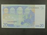 20 Euro 2002 s.S, Itálie, podpis Jeana-Clauda Tricheta, J014 tiskárna Istituto Poligrafico e Zecca dello Stato, Itálie