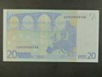 20 Euro 2002 s.S, Itálie, podpis Jeana-Clauda Tricheta, J019 tiskárna Istituto Poligrafico e Zecca dello Stato, Itálie