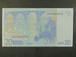 20 Euro 2002 s.S, Itálie, podpis Mario Draghi, J029 tiskárna Istituto Poligrafico e Zecca dello Stato, Itálie