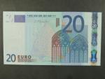 20 Euro 2002 s.S, Itálie, podpis Mario Draghi, J030 tiskárna Istituto Poligrafico e Zecca dello Stato, Itálie