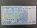 20 Euro 2002 s.U, Francie, podpis Willema F. Duisenberga, L027 tiskárna Banque de France, Francie