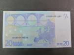 20 Euro 2002 s.U, Francie, podpis Jeana-Clauda Tricheta, L031 tiskárna Banque de France, Francie