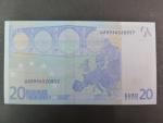 20 Euro 2002 s.U, Francie, podpis Jeana-Clauda Tricheta, L034 tiskárna Banque de France, Francie
